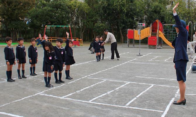 交通安全教室を行いました（聖和学院第二幼稚園）